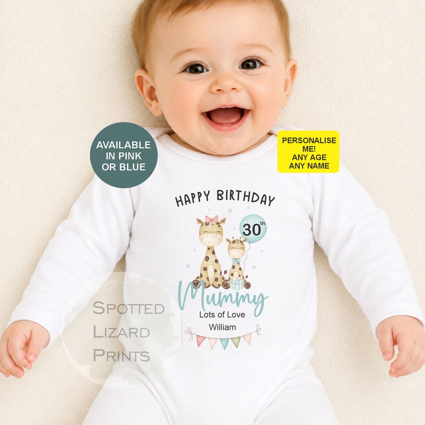 Happy 30th Birthday Mummy, My Mummy, New Mum Gift, 30th Mum Birthday, Mummy Birthday, Sleepsuit Baby vest Mummy birthday t-shirt