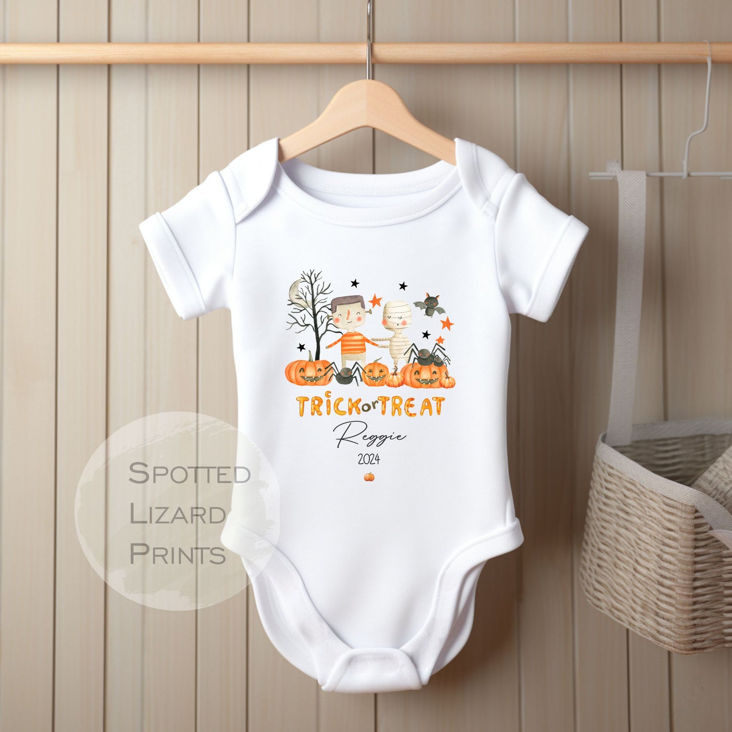 Baby vest personalised for Halloween