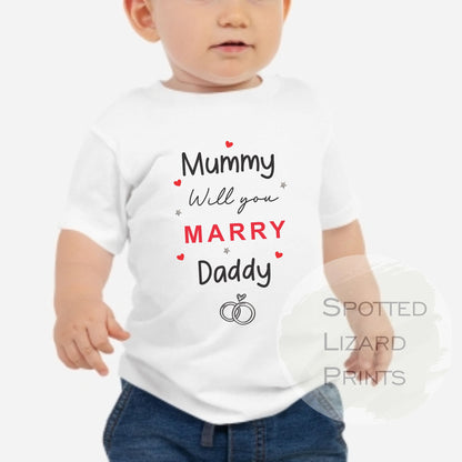 Marriage Proposal Kids T-Shirt - Proposal Top - Will You Marry My Daddy Outfit - Marry Me shirt - Mummy Will You Marry Daddy