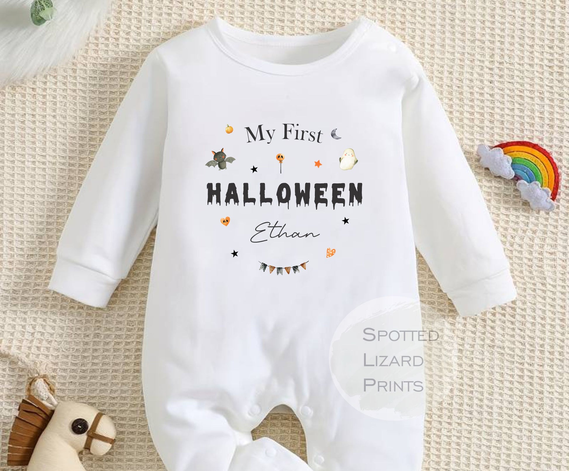 My first Halloween personalised Baby clothing