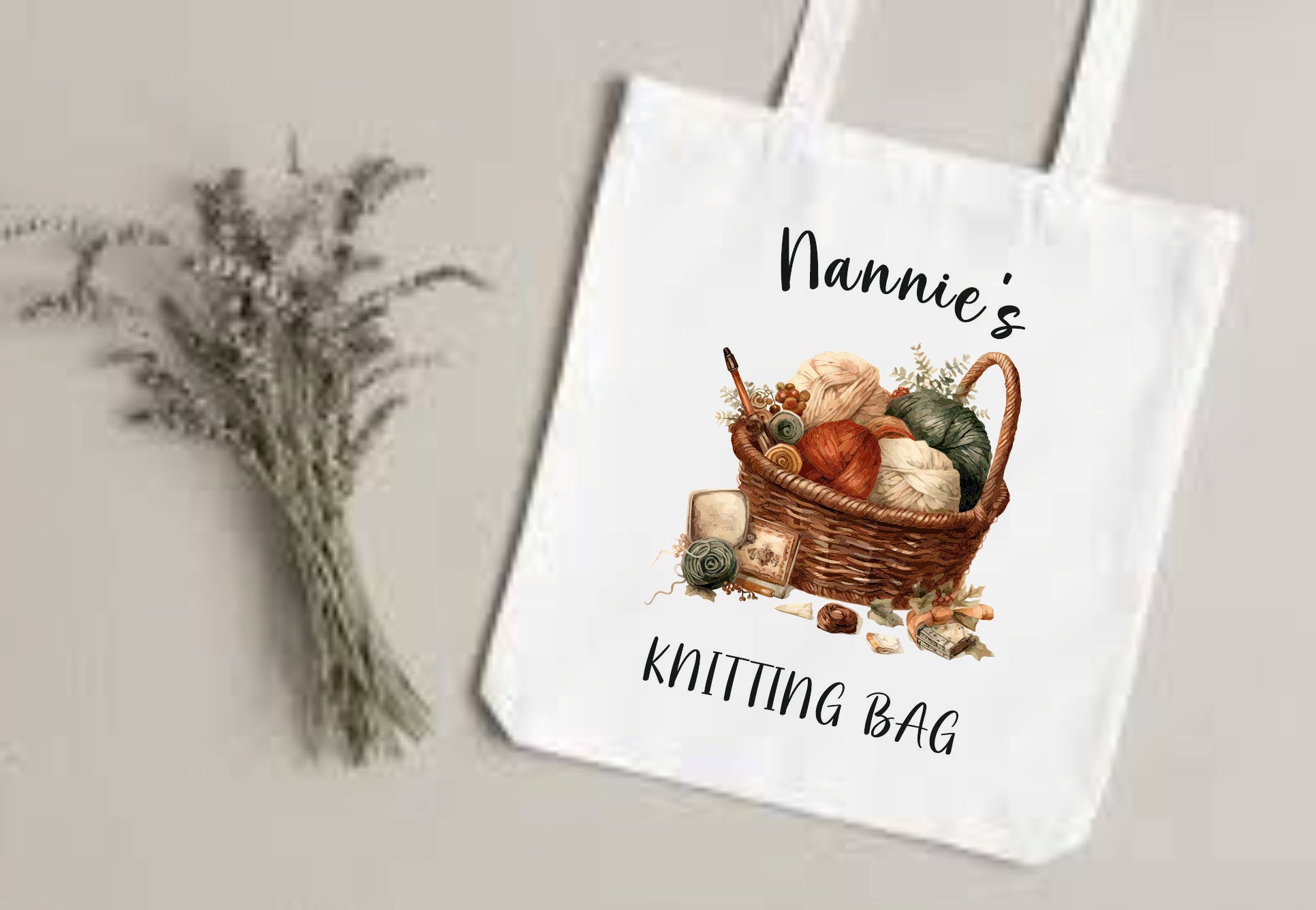 knitting bag personalised 