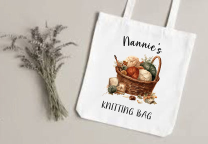 knitting bag personalised 