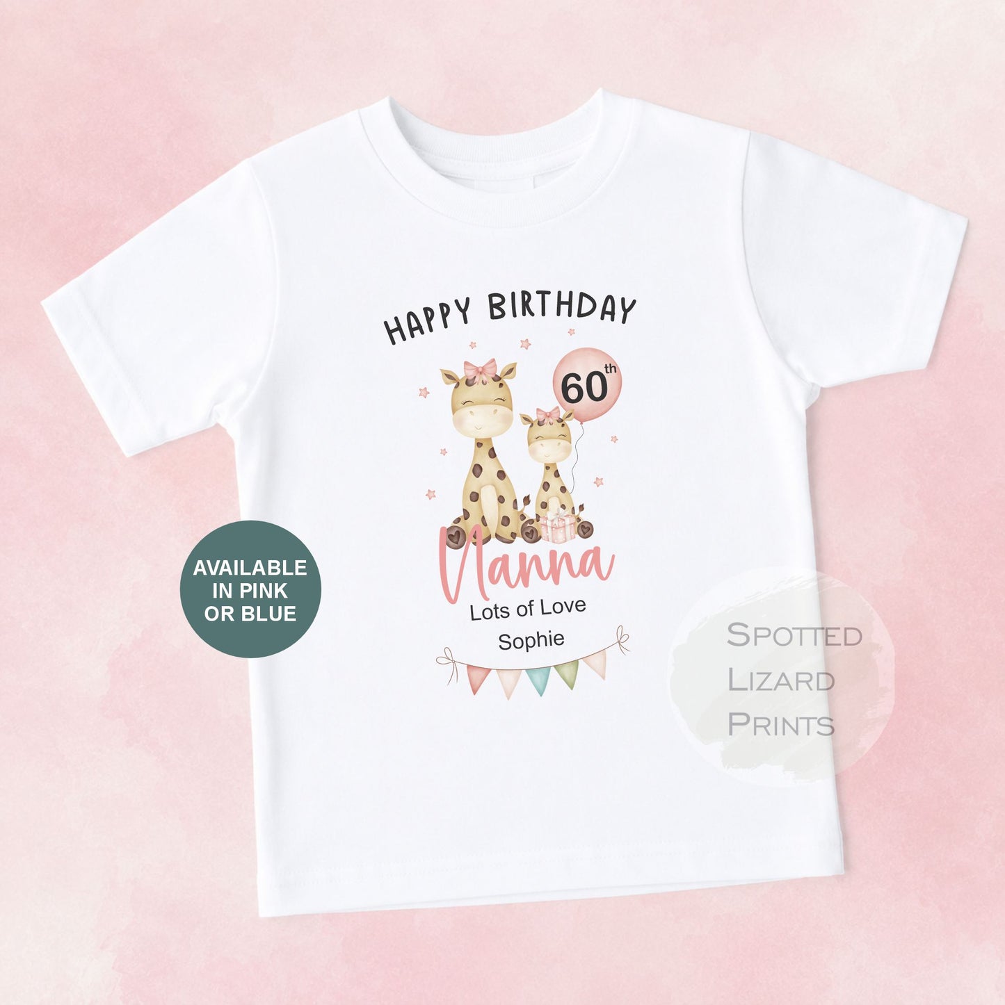Personalised Happy Birthday Nanny Baby Outfit | 50th 60th 70th 80th Birthday Gift for Grandma | Baby Vest, Sleepsuit or T-Shirt | Gift
