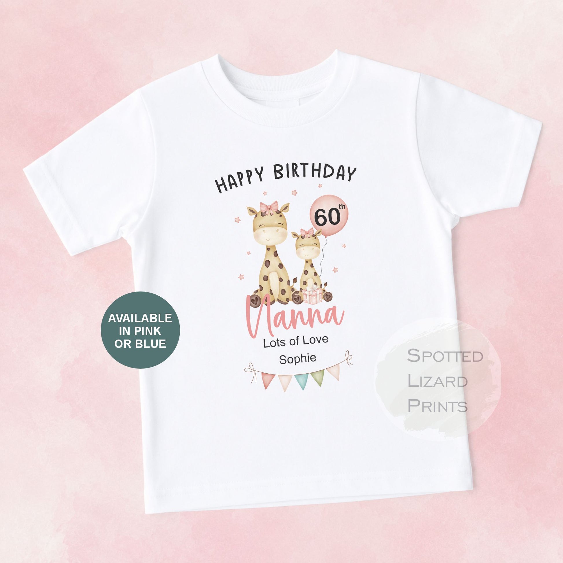 Personalised Happy Birthday Nanny Baby Outfit | 50th 60th 70th 80th Birthday Gift for Grandma | Baby Vest, Sleepsuit or T-Shirt | Gift