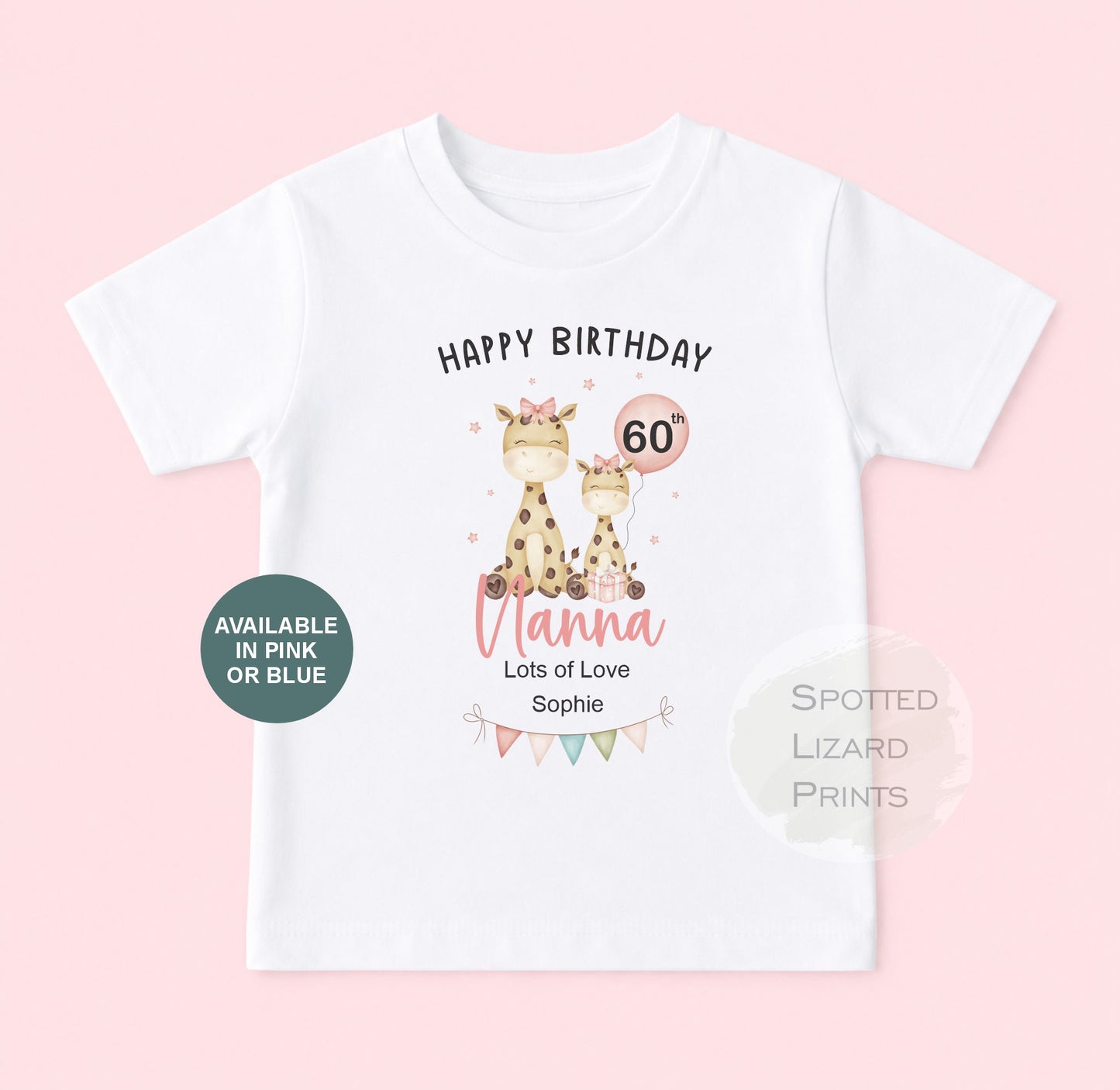 Personalised Happy Birthday Nanny Baby Outfit | 50th 60th 70th 80th Birthday Gift for Grandma | Baby Vest, Sleepsuit or T-Shirt | Gift