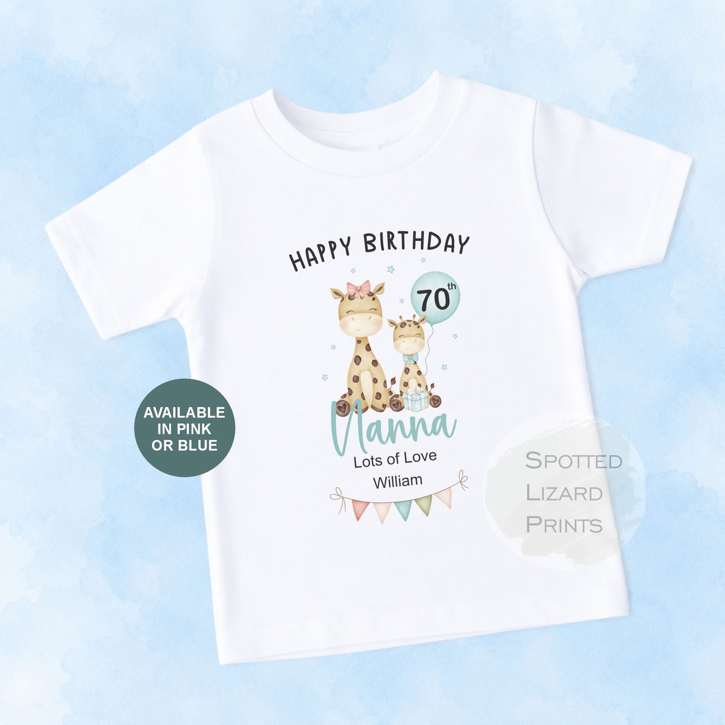 Personalised Happy Birthday Nanny Baby Outfit | 50th 60th 70th 80th Birthday Gift for Grandma | Baby Vest, Sleepsuit or T-Shirt | Gift
