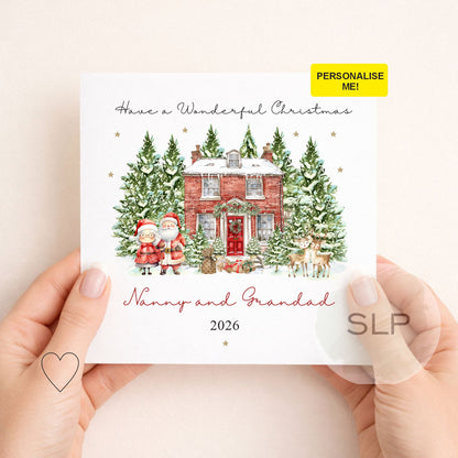 Personalised Nanny & Grandad Christmas Card 2026