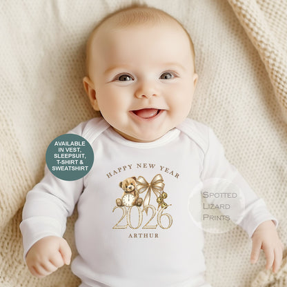 personalised new year sleepsuit