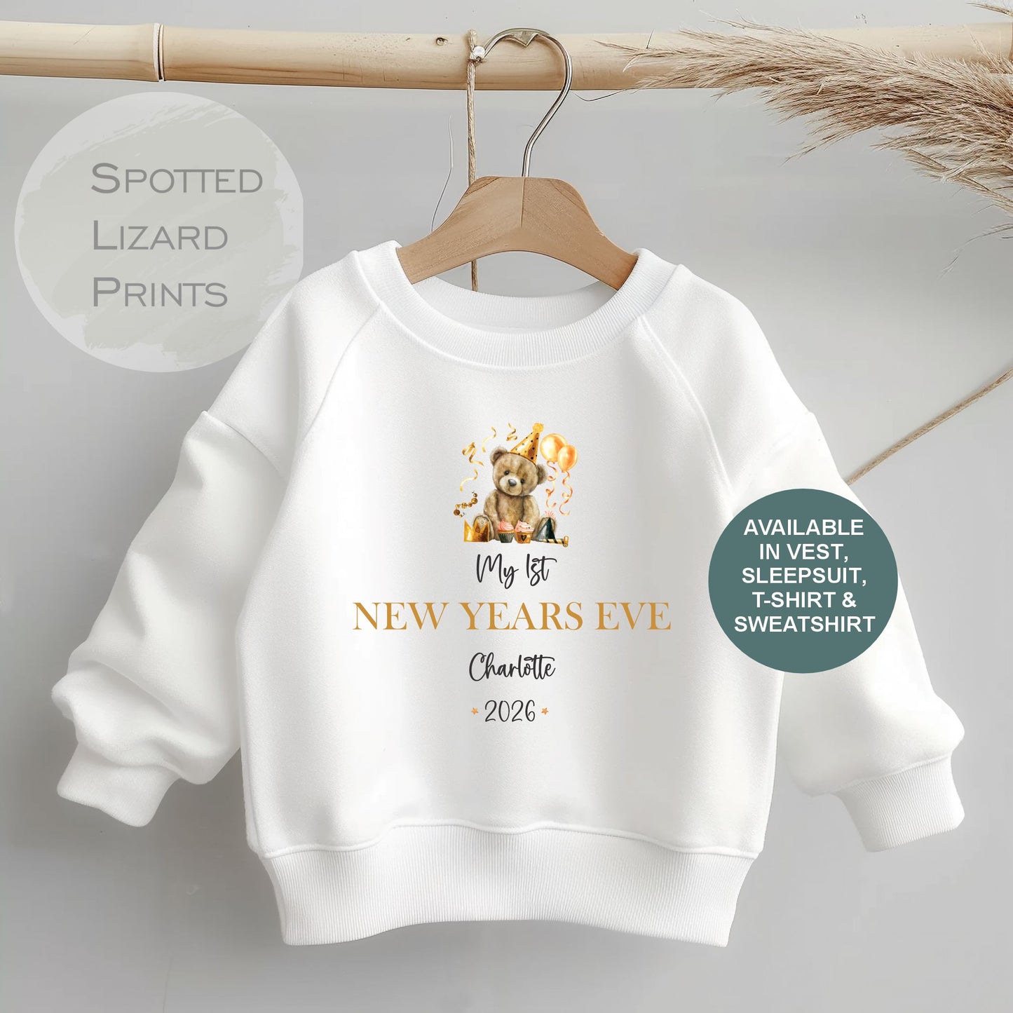 Personalised my 1st New years eve kids sweatshirt