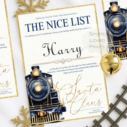 Nice List certificate