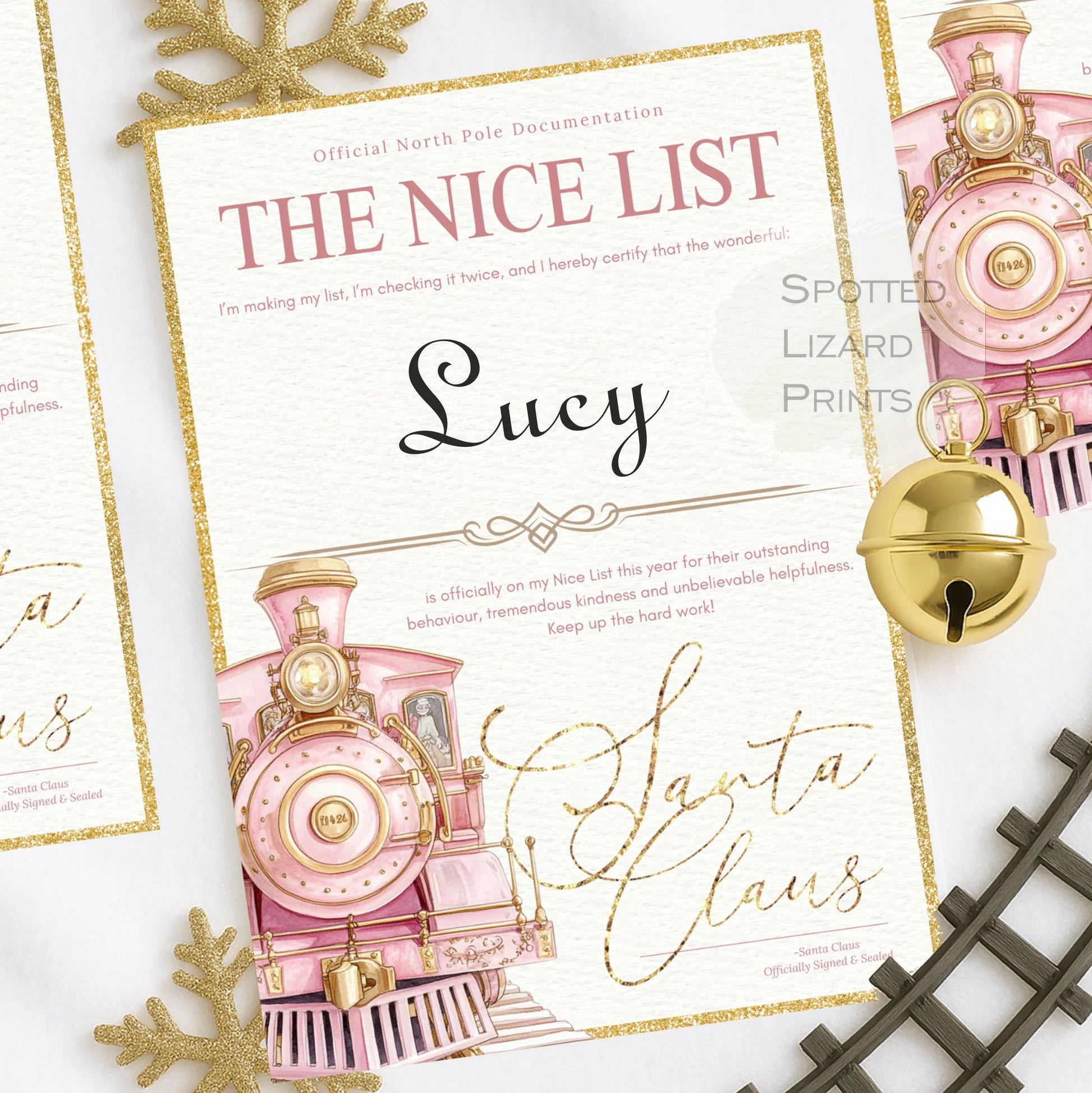 Nice List certificate