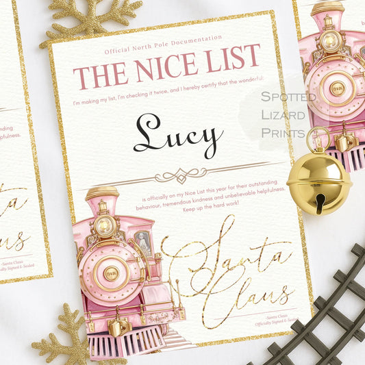 Nice List certificate