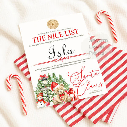 Nice List certificate