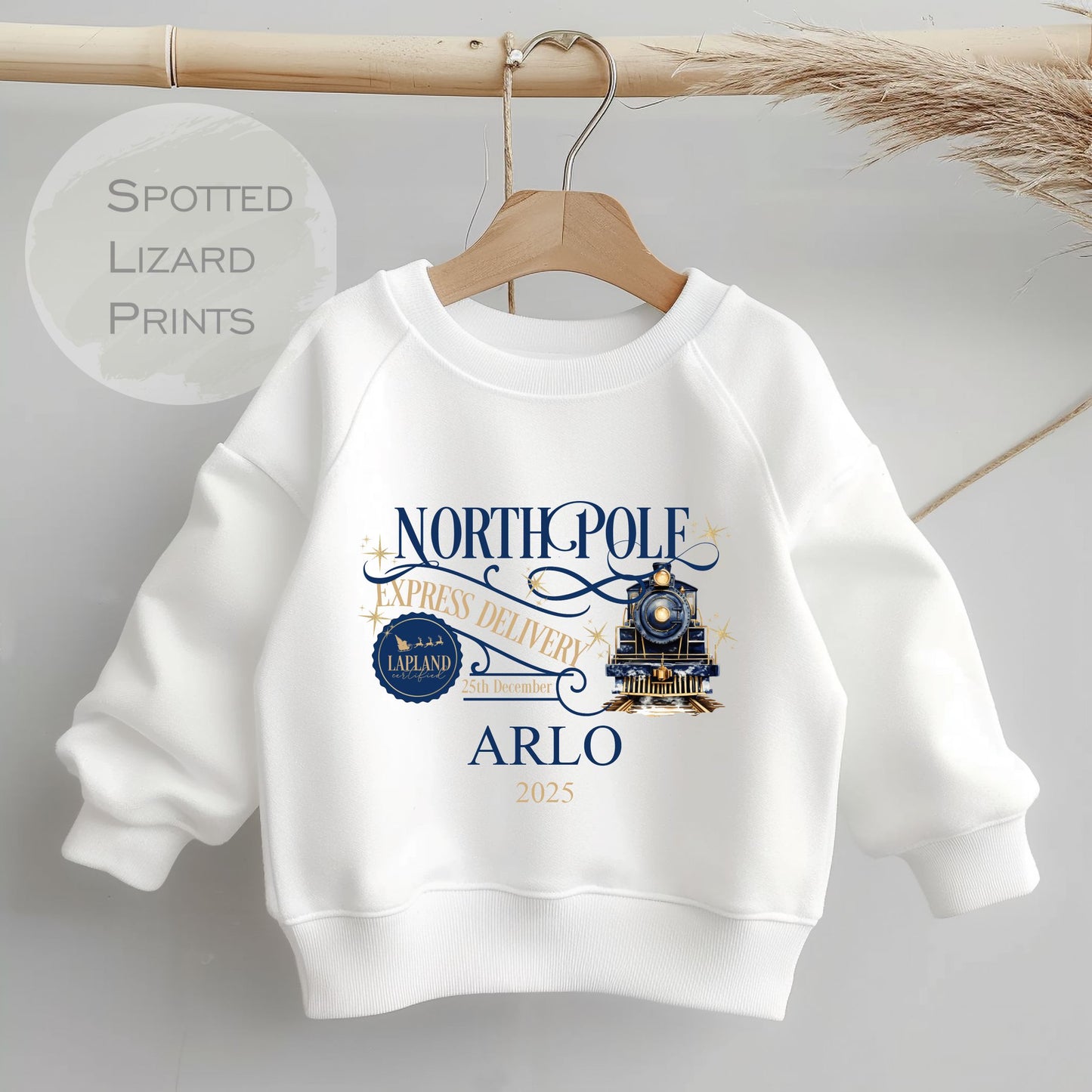 Personalised Polar Express kids christmas jumper