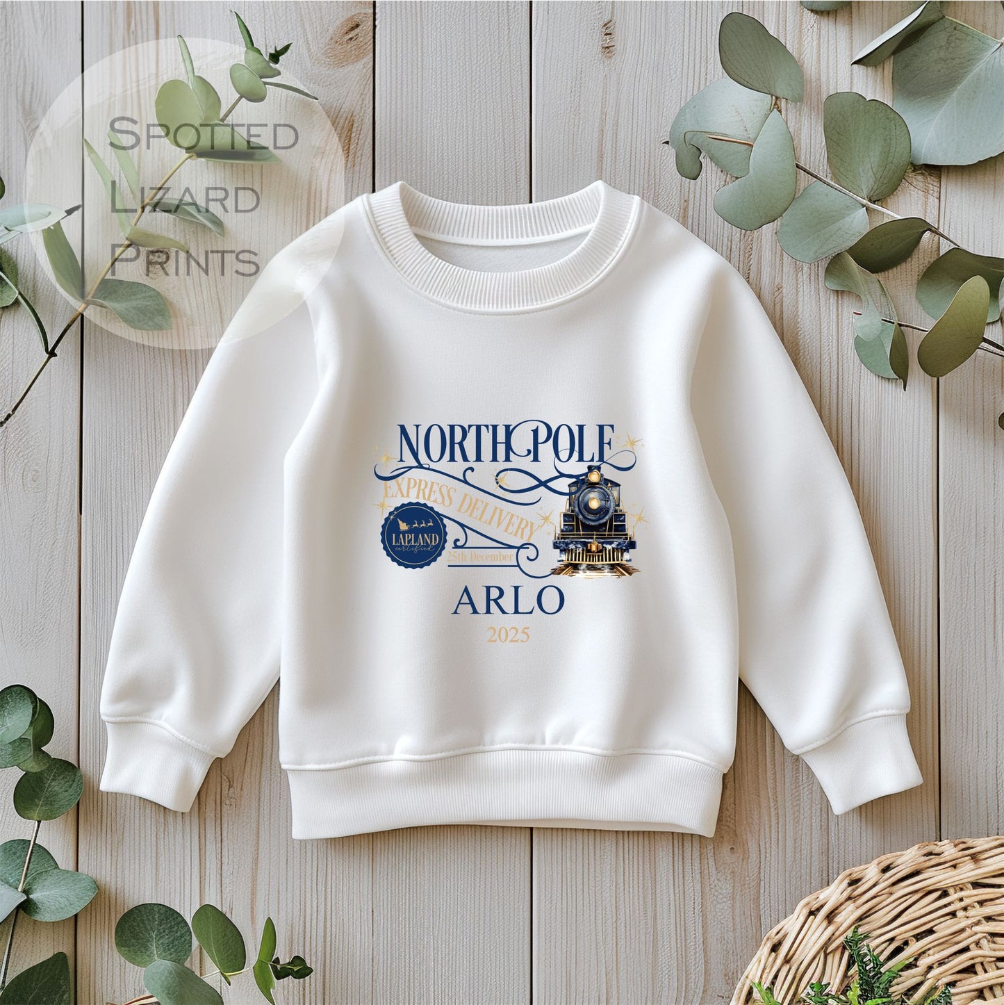 Personalised Polar Express kids christmas sweatshirt