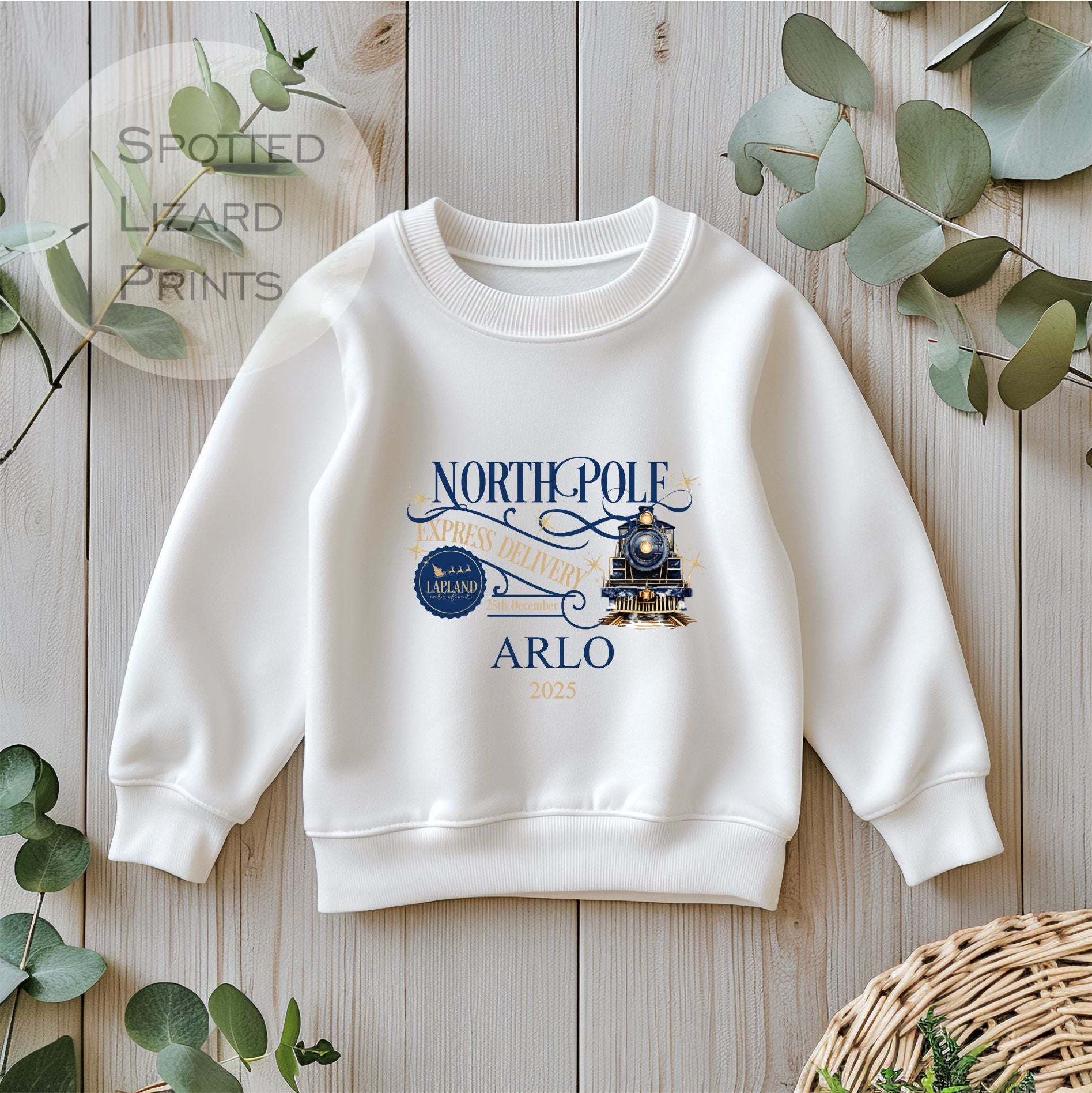 Personalised Polar Express kids christmas sweatshirt