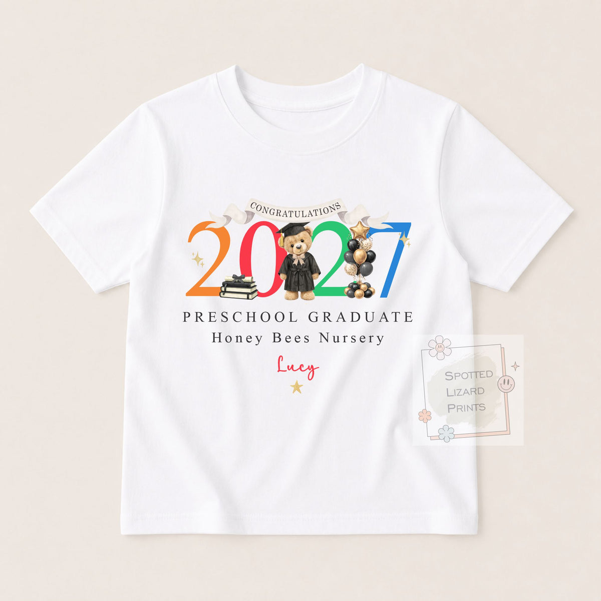 Nursery graduation T-Shirt - Personalised School Graduation T-Shirt - Nursery leaver T-Shirt - School Leaver T-Shirt