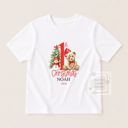 Personalised First Christmas Baby Outfit- My First Christmas Sleepsuit, Vest T-shirt, First Christmas Pyjamas First Christmas Sweatshirt