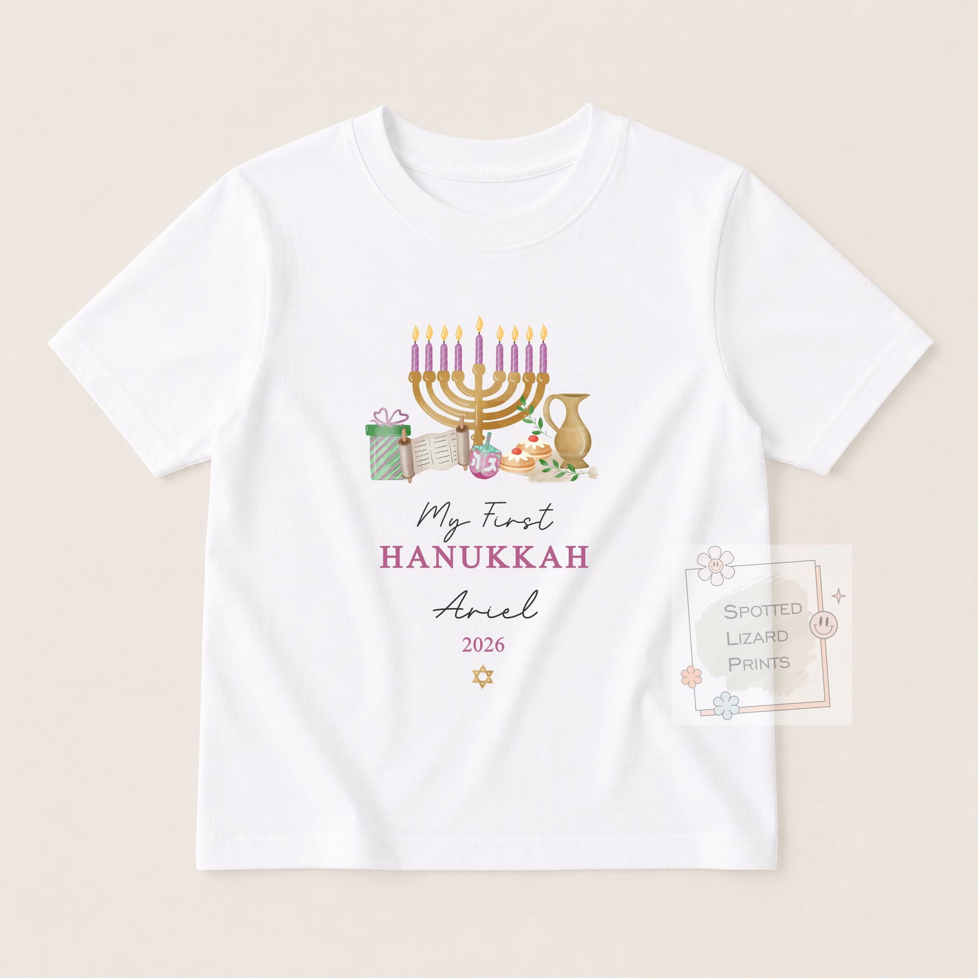 My First Hanukkah Baby Bodysuit | Personalised Hanukkah Baby Vest | Custom Jewish Baby Gift | Hanukkah Baby Outfit | Keepsake