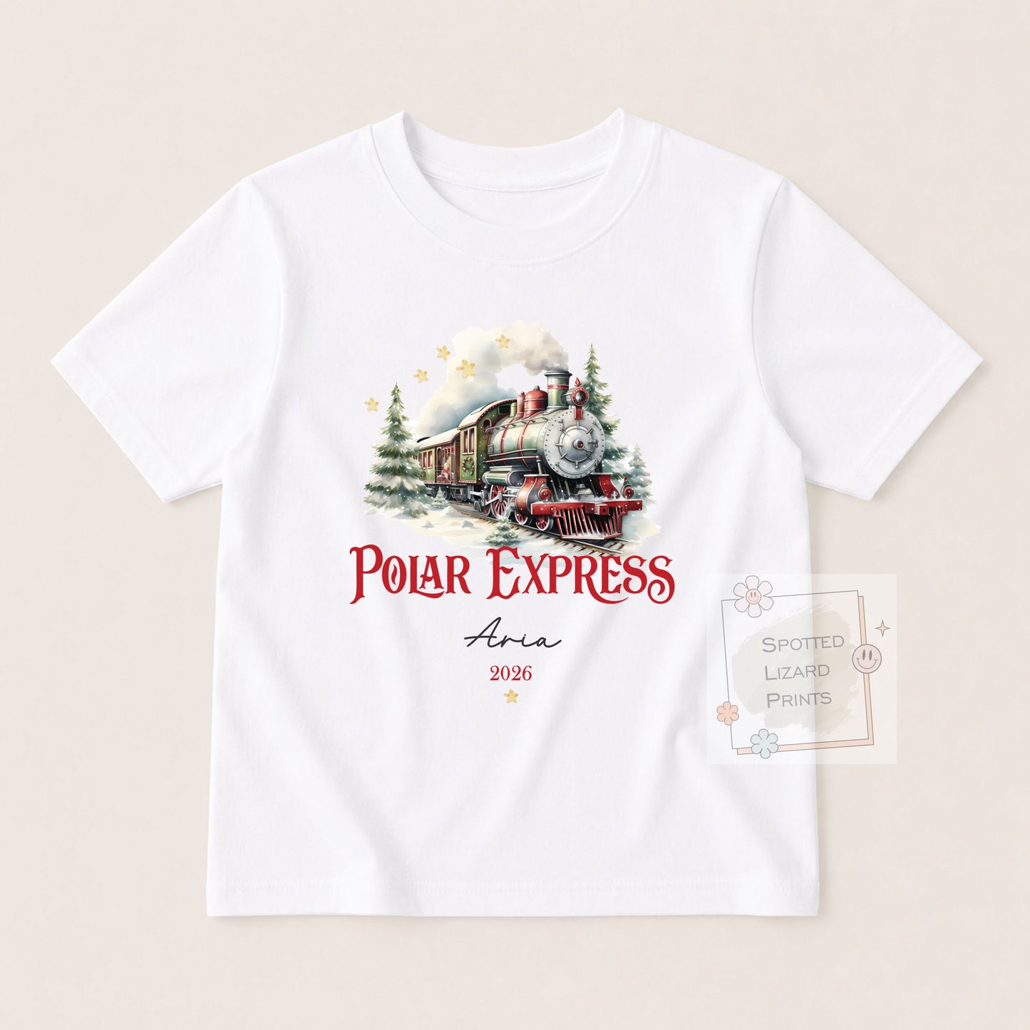 Personalised Polar Express t-shirt, Baby Vest or Rompersuit | Polar Express Christmas top, Children's Christmas matching clothing, gifts