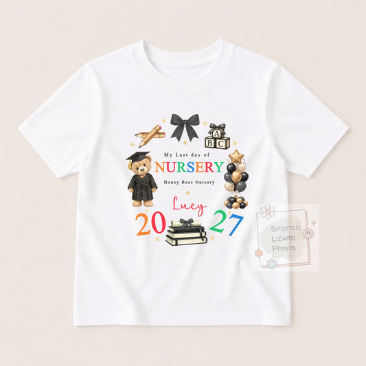 Nursery graduation T-Shirt - Personalised School Graduation T-Shirt - Nursery leaver T-Shirt - School Leaver T-Shirt