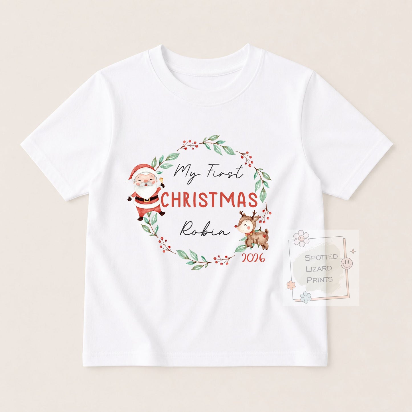 Personalised First Christmas Baby Outfit- My First Christmas Sleepsuit or Vest - 1st Xmas Cute Santa, First Christmas Pyjamas