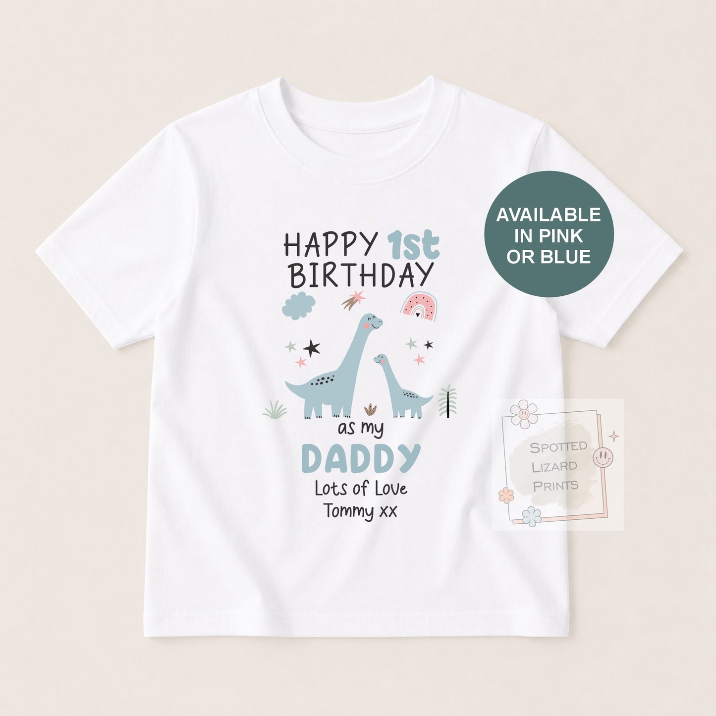 Personalised 1st Birthday Baby Sleepsuit | Custom Dinosaur Birthday Outfit | First Birthday Baby Vest | Birthday T-Shirt