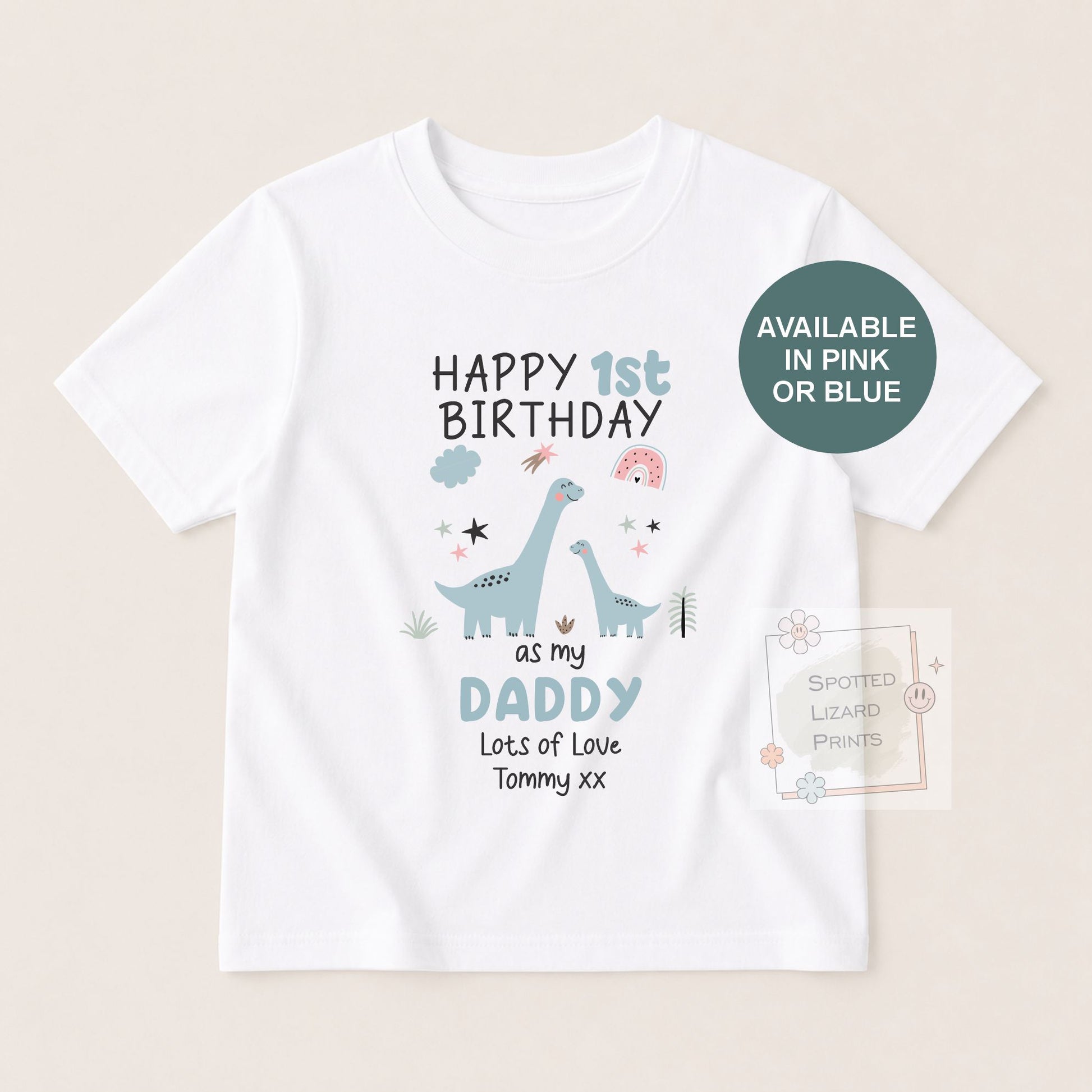Personalised 1st Birthday Baby Sleepsuit | Custom Dinosaur Birthday Outfit | First Birthday Baby Vest | Birthday T-Shirt