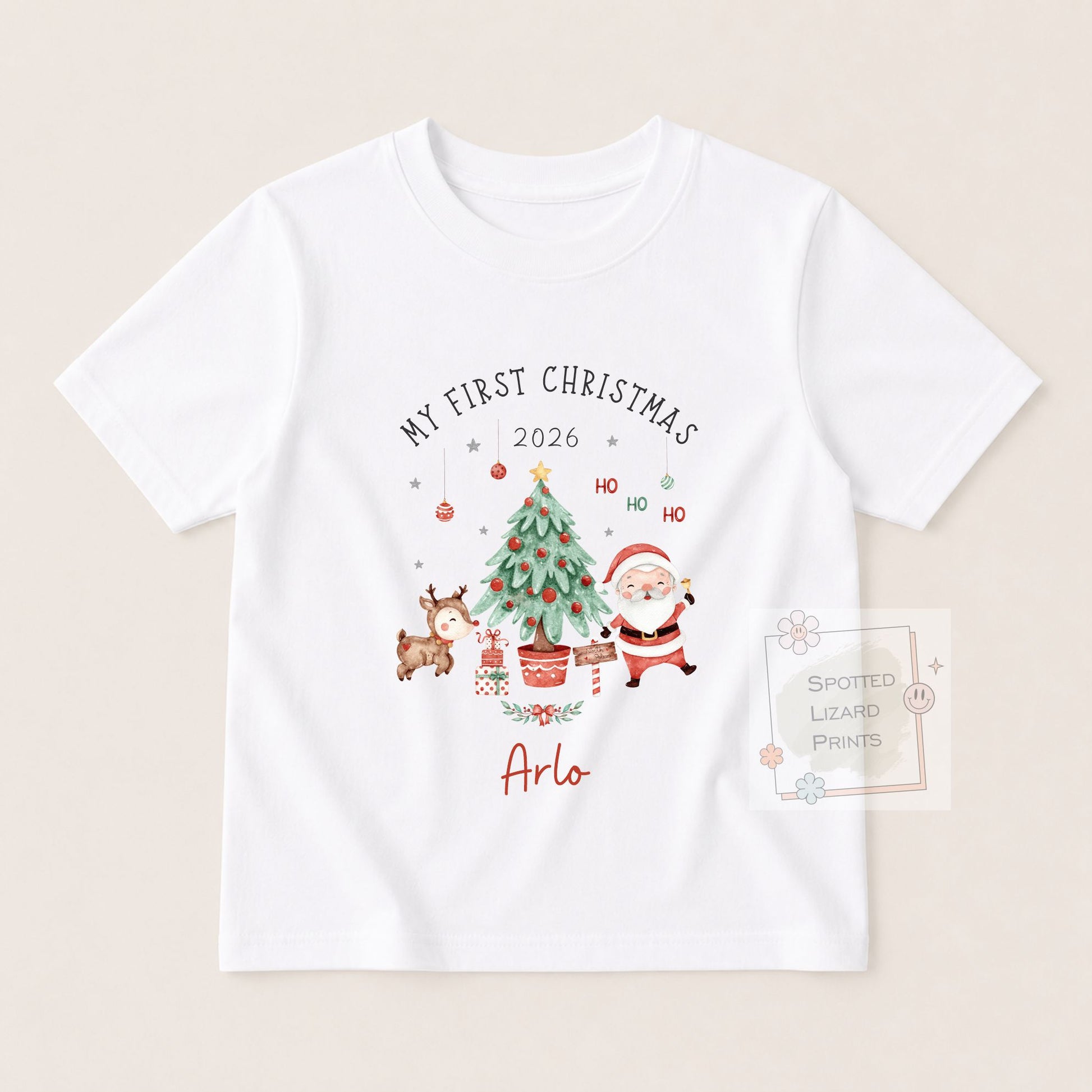 Personalised First Christmas Baby Outfit- My First Christmas Sleepsuit or Vest - 1st Xmas Cute Santa
