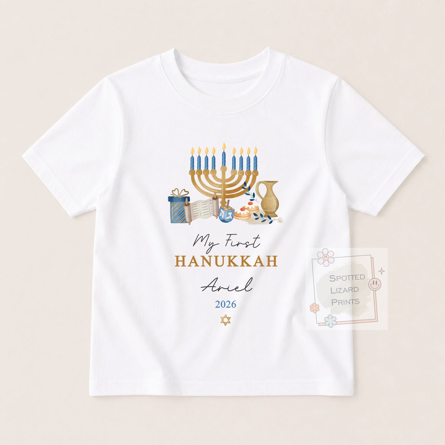 My First Hanukkah Baby Bodysuit | Personalised Hanukkah Baby Vest | Custom Jewish Baby Gift | Hanukkah Baby Outfit | Keepsake