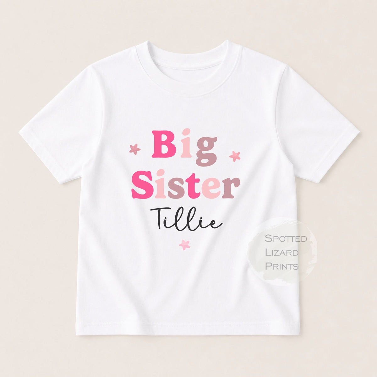 Personalised Pastel Big Brother, Big Sister, Little Brother, Little Sister, T-Shirts for Kids - Pregnancy Announcement Gift