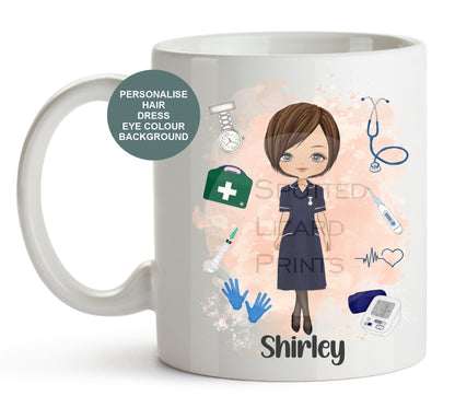 personalised nurse, healthcare worker mug