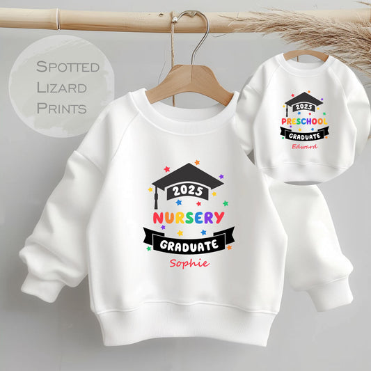 Nursery graduation Jumper. Personalised Kids Jumper. Graduation Day.