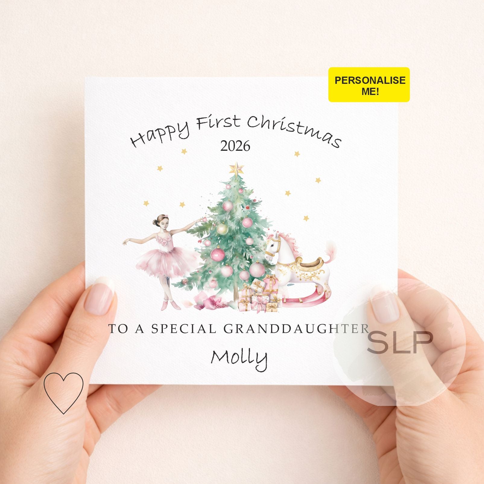 Personalised Daughter First Christmas Card | Ballerina