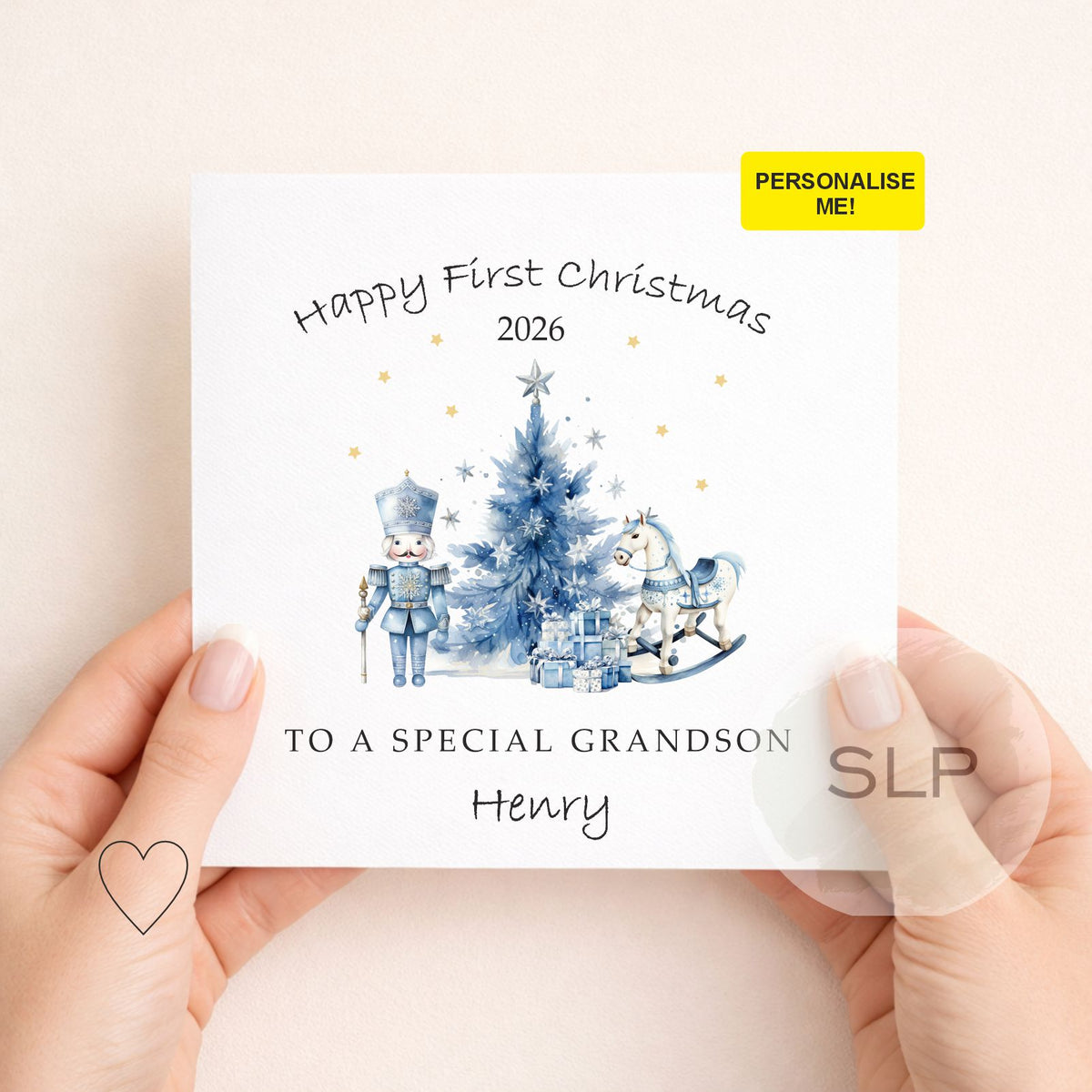 Personalised Boy First Christmas Card | Nutcracker