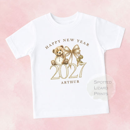 Personalised First New Years Eve Baby Outfit- My First New Years Eve Sleepsuit - 1st New Year Teddy