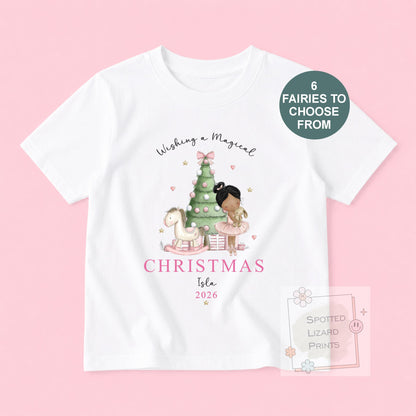 Personalised First Christmas Baby Sleepsuit, Fairy Christmas  pyjamas, Baby Girl First Christmas, Ballerina Baby Christmas Gift, Baby Vest