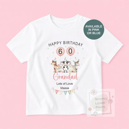 Personalised Birthday Baby Vest, Grandad Birthday Gift, Grandpa Birthday Outfit, Custom Baby Bodysuit, Any Age 50th 60th 70th 80th Birthday