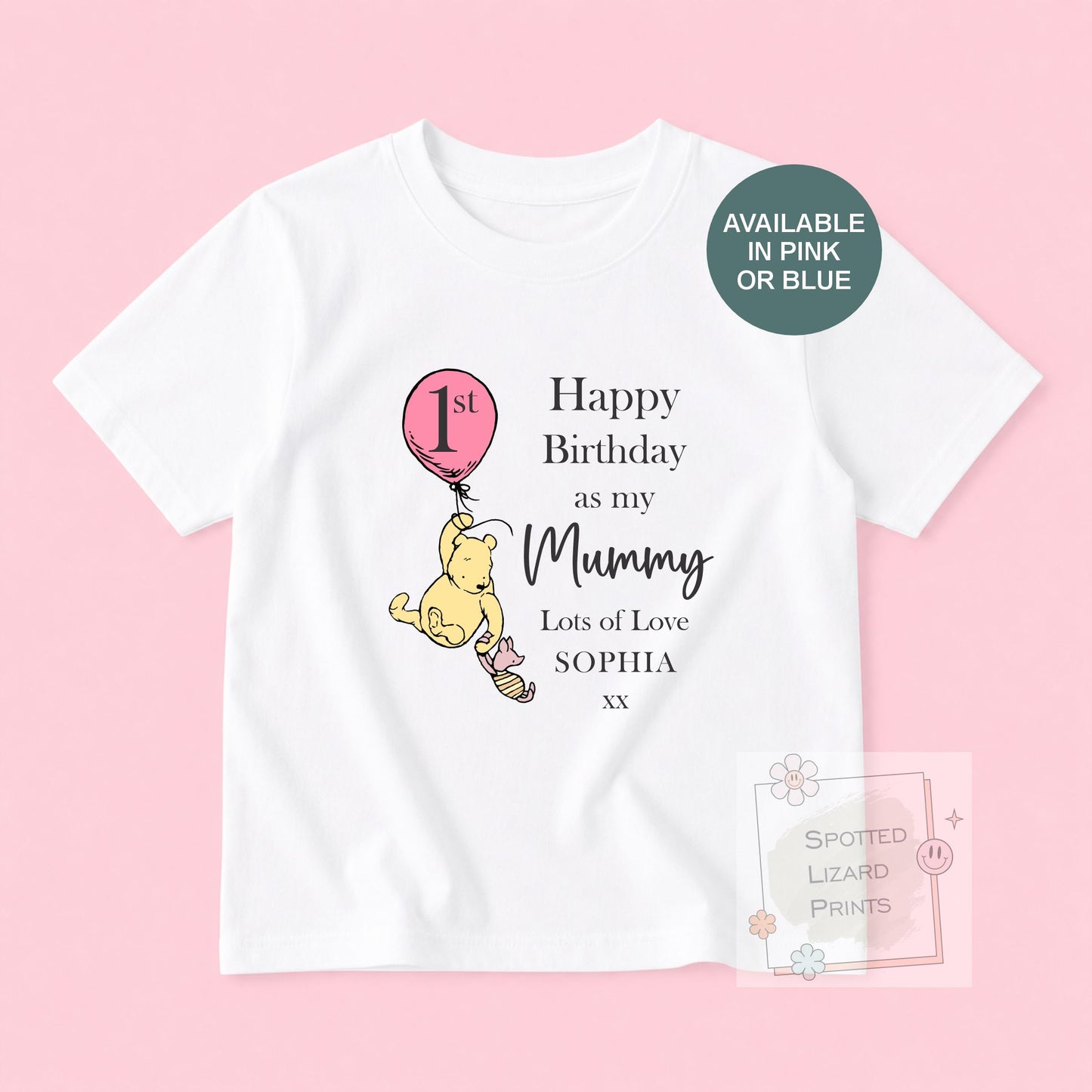 Personalised Mummy 1st Birthday Baby Outfit, First Birthday as My Mummy Gift, Baby Vest Sleepsuit Bib Jumper T-Shirt, Pink or Blue