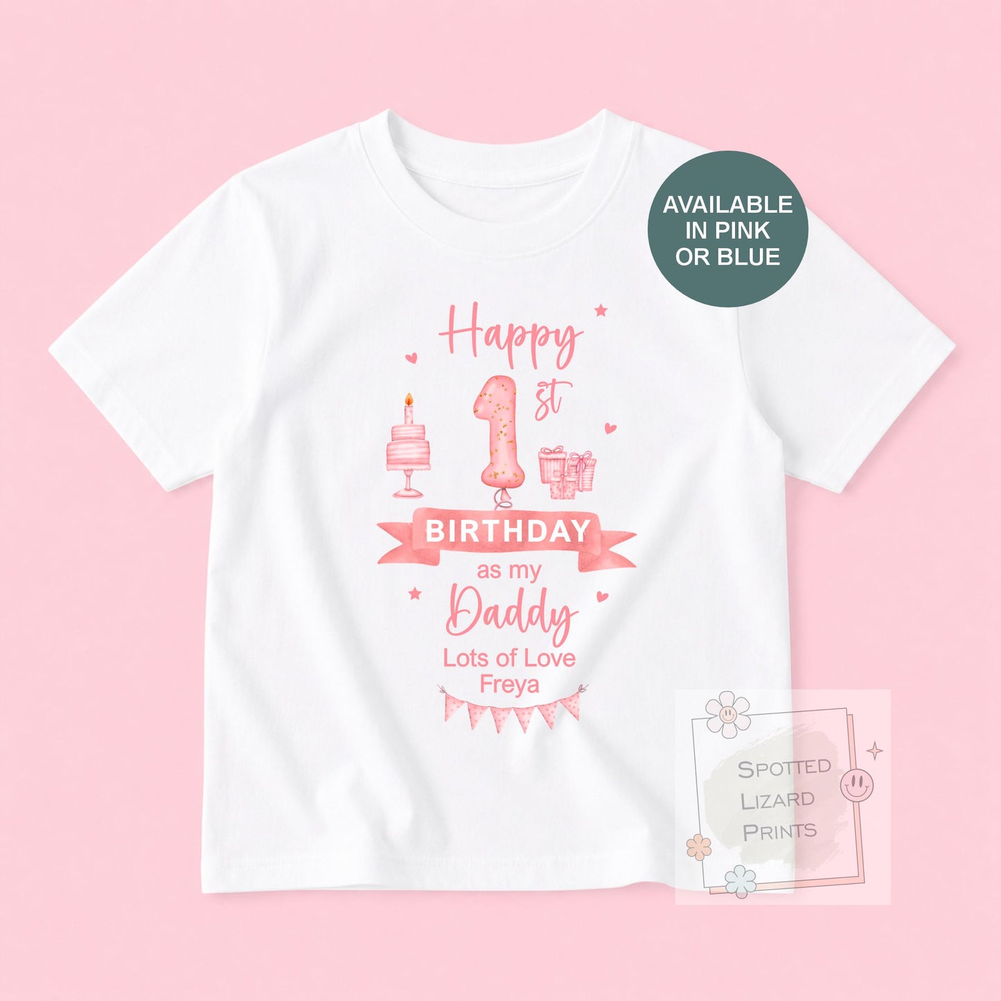 Personalised 1st Birthday Outfit | Happy 1st Birthday as My Daddy Gift, Custom Baby T-Shirt, Bodysuit or Sleepsuit, 1st Birthday as my Daddy