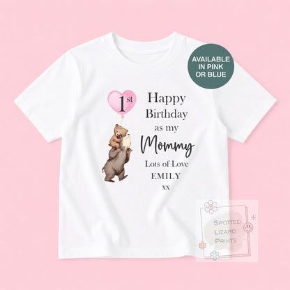 Personalised First Birthday as My Mummy Bodysuit, Baby First Birthday Outfit, Custom Birthday Baby Vest, Baby Gift from Son or Daughter