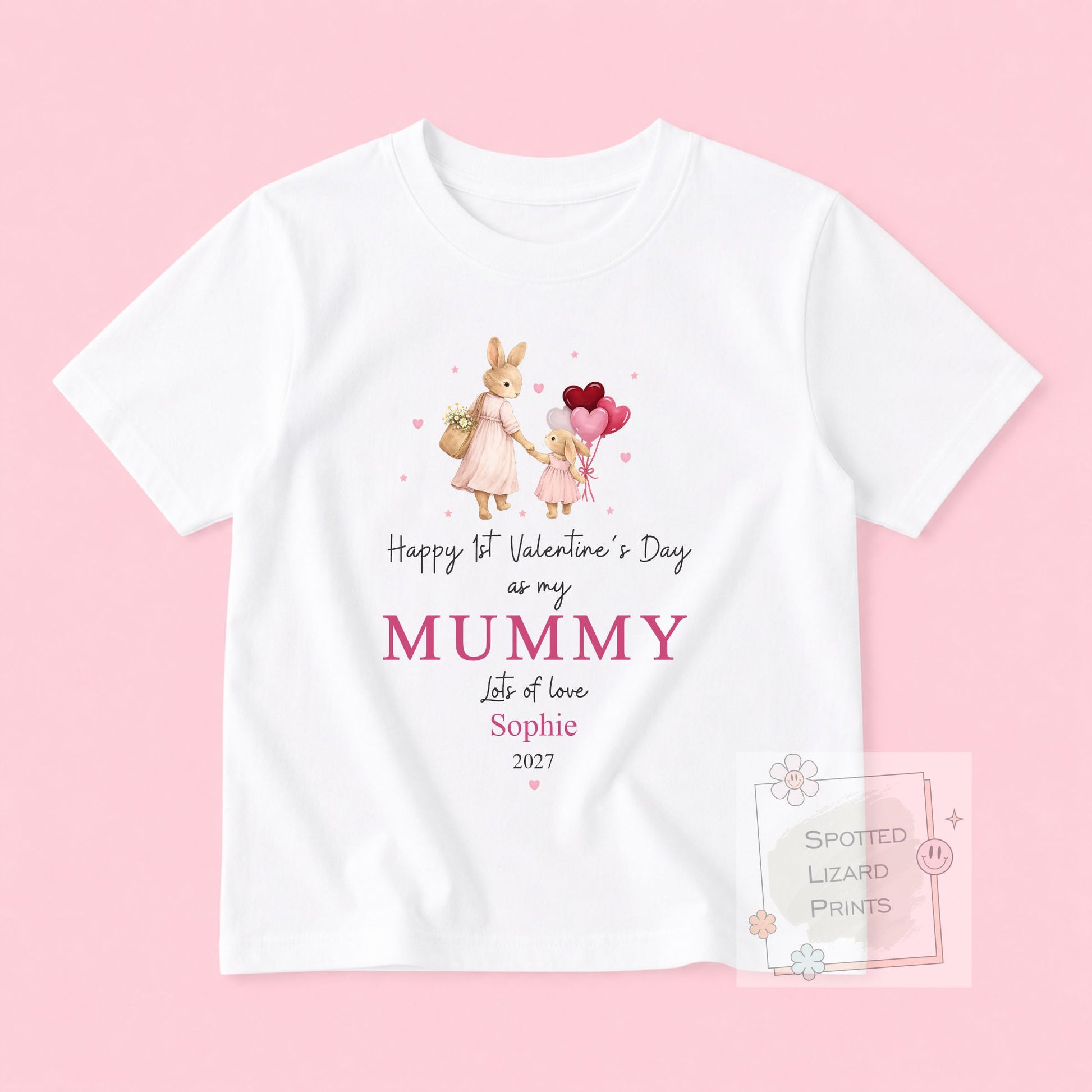 Happy 1st Valentine's Day as My Mummy | Personalised Baby Valentine's Outfit | Valentines Sleepsuit | First Valentine  Sweatshirt