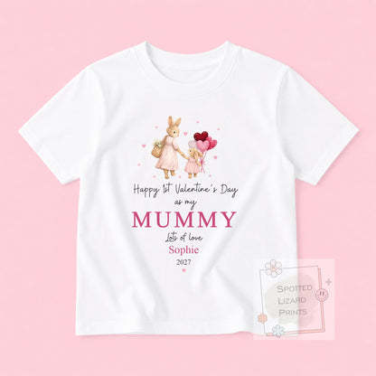Happy 1st Valentine's Day as My Mummy | Personalised Baby Valentine's Outfit | Valentines Sleepsuit | First Valentine  Sweatshirt