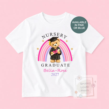 Personalised Nursery Graduation T-Shirt | Preschool Graduate Shirt | Childminder Leavers Gift | Nursery Graduation Top, Kids Graduation 2027