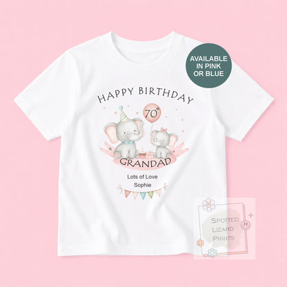 Personalised Grandad Birthday Baby Outfit, 60th 70th 80th Grandad Gift, Baby Vest Sleepsuit T-Shirt, Happy Birthday Grandpa from Baby