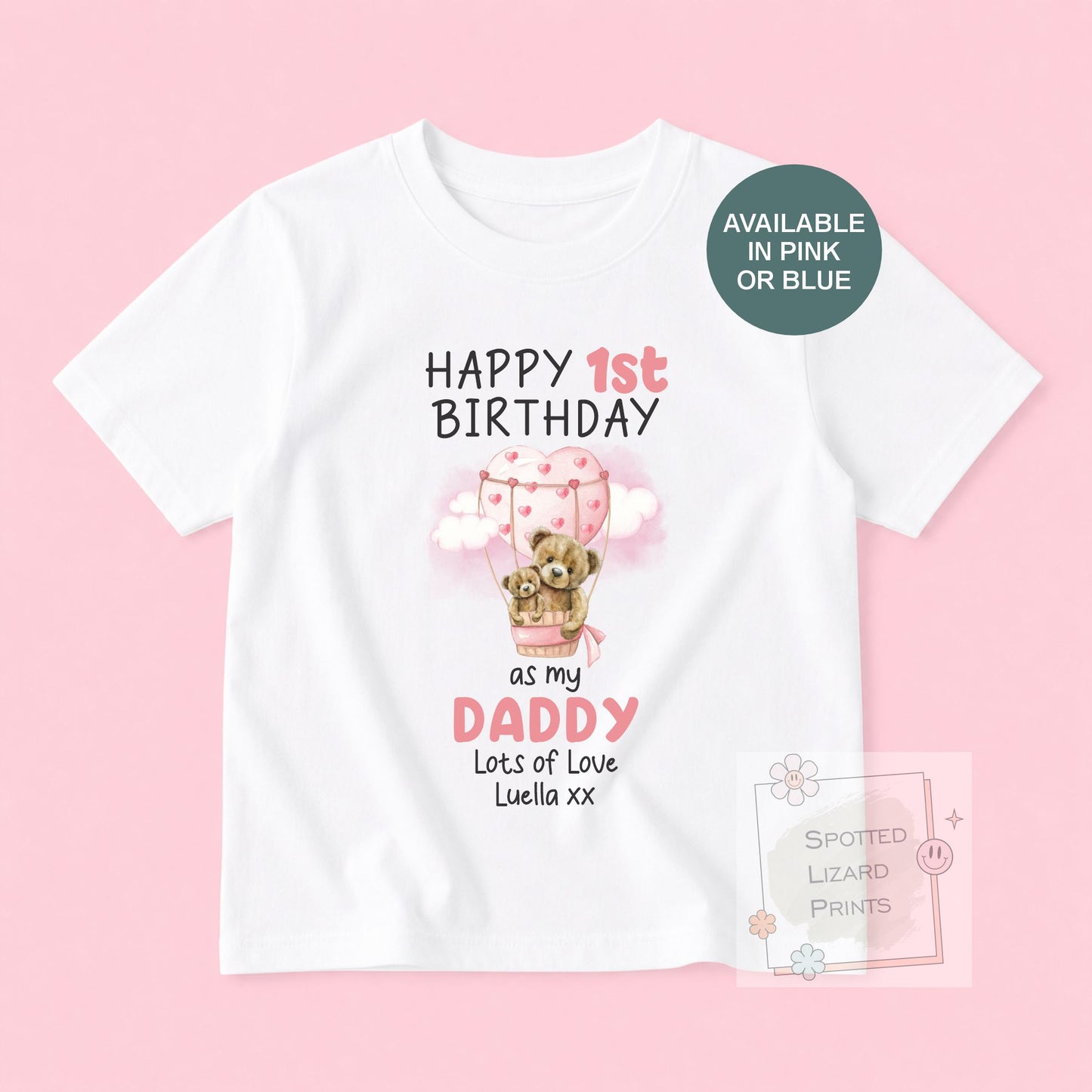 Personalised 1st Birthday Outfit | Happy 1st Birthday as My Daddy Gift, Custom Baby T-Shirt, Bodysuit or Sleepsuit, 1st Birthday as my Daddy