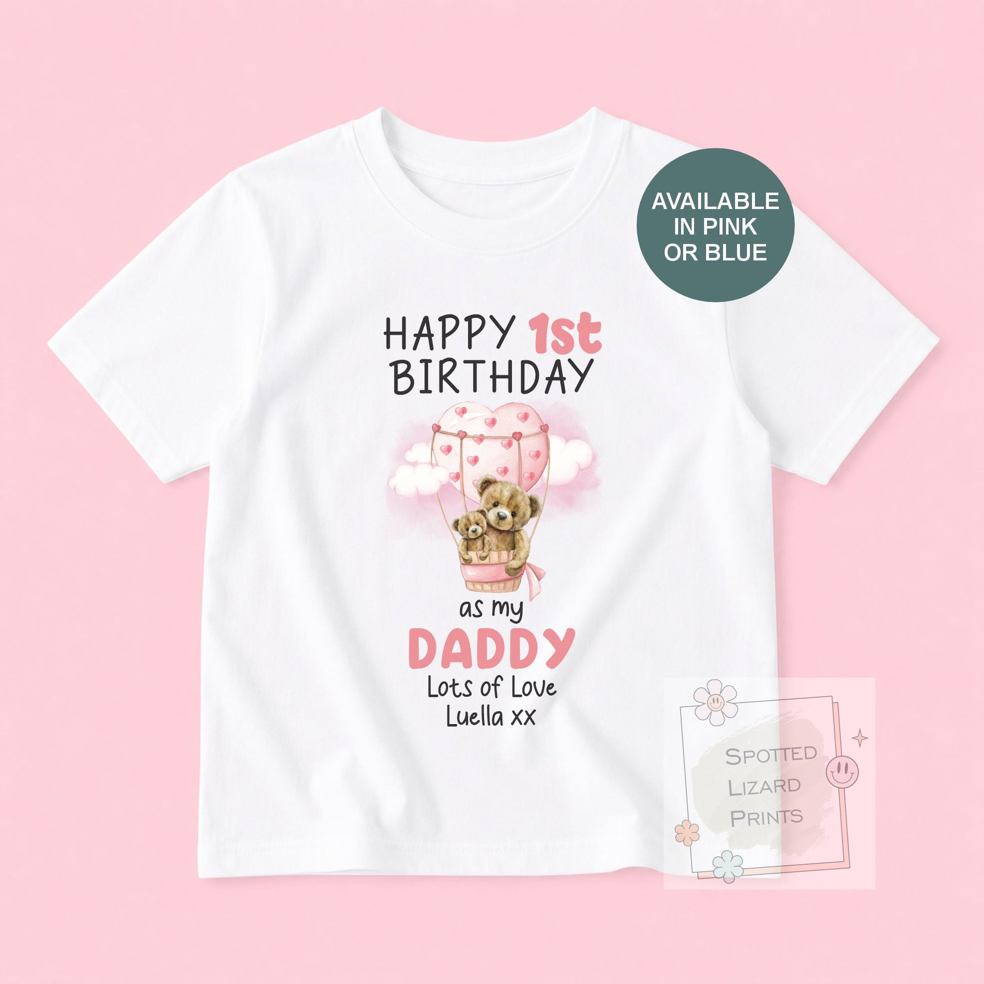 Personalised 1st Birthday Outfit | Happy 1st Birthday as My Daddy Gift, Custom Baby T-Shirt, Bodysuit or Sleepsuit, 1st Birthday as my Daddy