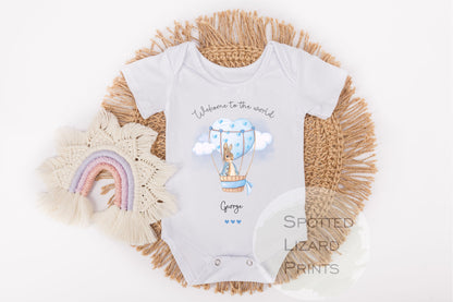 Peter rabbit new baby announcement personalised Baby vest