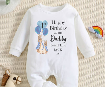 Personalised Happy Birthday Clothing. Unique Hand printed Gift for Birthdays.