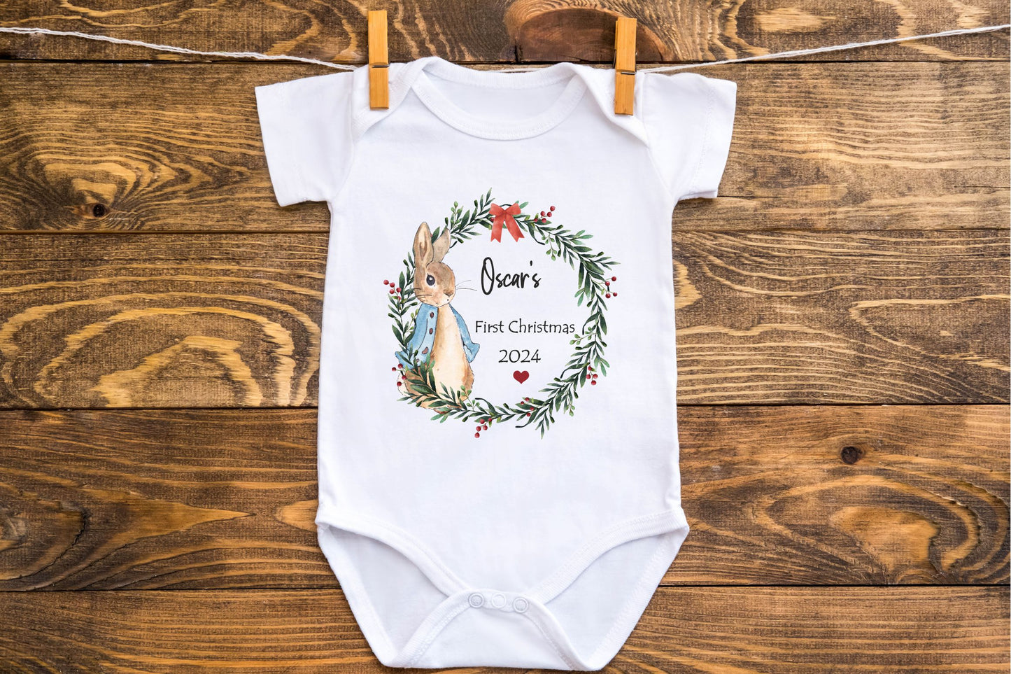 Peter Rabbit my first Christmas Baby Vest